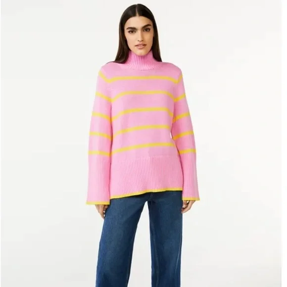 Free Assembly Women’s Tall Rib Turtleneck Sweater - Picture 3 of 5